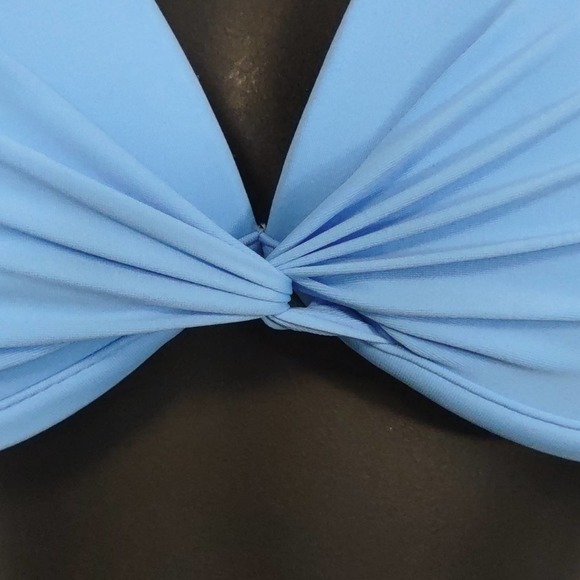 California Waves Twist Front Push Up Bikini Swim Top XL Blue - Picture 5 of 10